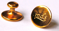 MDS Collar Buttons - Brass Plated Shanks